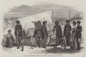 Sholapore einheimische (indische) Polizei mit einem Hindurebellen