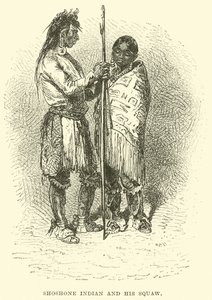 Shoshone Indian och hans Squaw av English School