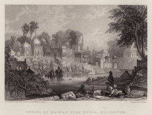 Shrine of Raiman Shah Doola, Ellichpur (färg litho) av English School