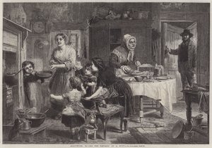 Fastelavn, kastar pannkakan av English School