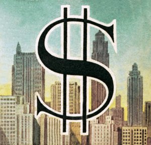 Signera för den amerikanska dollarn av English School