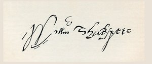Signatur av William Shakespeare, från 