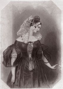 Silvia (The Two Gentlemen of Verone) i - "" Gallery of the Women of Shakespeare, samling av fyrtiofem seriösa porträtt av de tidiga Londonkonstnärerna, berikade med kritiska och litterära notiser""" cirka 1838 - från "" Gallery of the kvinnor från Shakespe av English School