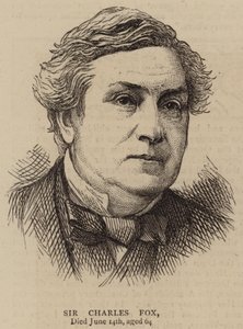 Sir Charles Fox (gravyr) av English School