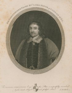 Sir Christopher Packe, borgmästare i London, 1655 av English School