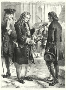 Sir Christopher Wren and the Suffolk Woodcutter (gravyr) av English School