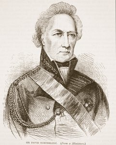 Sir David Ochterlony, illustration från Cassells Illustrated History of India av James Grant, pub. 1879 av English School