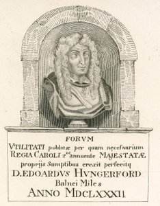Sir Edward Hungerford, som skapades till riddare av badet vid kröningen av kung Charles II av English School