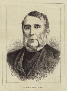 Sir Edward William Watkin (gravyr) av English School