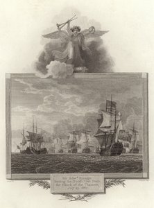 Sir Edwd Spragge tvingar den holländska flottan från Themsens mynning, 23 juli 1667 av English School