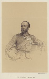 Sir Evelyn Wood, VC (litho) av English School