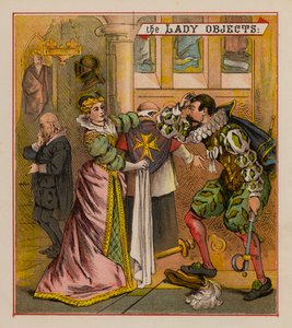 Sir Francis Drake och hans troll (färg litho) av English School