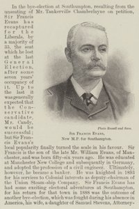 Sir Francis Evans, ny MP för Southampton (gravyr) av English School