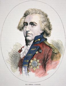 Sir Henry Clinton (färg litho) av English School