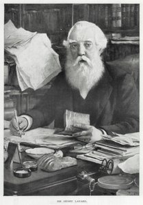 Sir Henry Layard (litografi) av English School