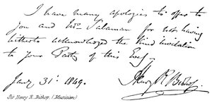 Sir Henry R Bishop, (musiker) av English School