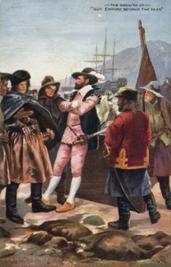 Sir Humphrey Gilberts expedition till Newfoundland, 1583 av English School