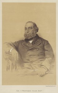 Sir J Whittaker Ellis, Baronet (litho) av English School