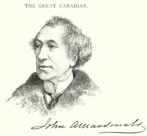 Sir John Alexander Macdonald (gravyr) av English School