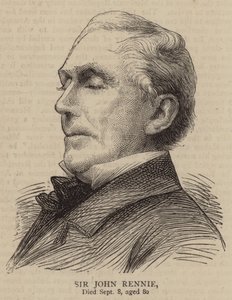 Sir John Rennie (gravyr) av English School
