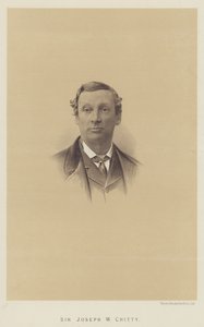 Sir Joseph W Chitty (litho) av English School