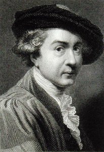 Sir Joshua Reynolds (1723-92) (gravyr) av English School