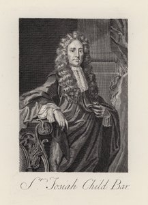 Sir Josiah Child (gravyr) av English School