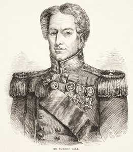Sir Robert Sale, illustration från Cassells Illustrated History of England av English School