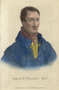 Sir Robert Thomas Wilson, brittisk soldat och politiker (färgad gravyr) av English School