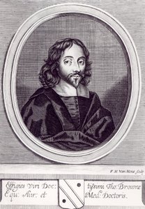 Sir Thomas Browne (1605-82), graverad av Frederick Hendrick van Hove (ca 1628-98) av English School