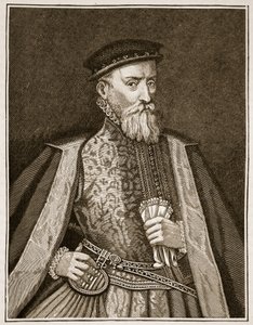 Sir Thomas Gresham, illustration från Cassells Illustrated History of England (sepiafoto) av English School