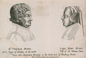 Sir Thomas Rowe, Lord Mayor of London 1568, och Lady Mary Rowe av English School