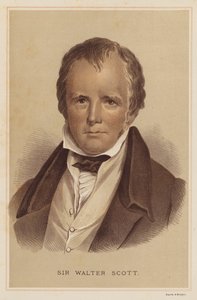 Sir Walter Scott (lito i färg) av English School