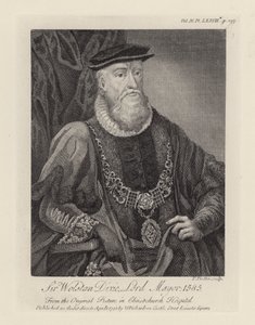 Sir Wolstan Dixie (gravyr) av English School