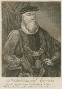 Sir Wolstan Dixie, borgmästare i London, 1586 av English School
