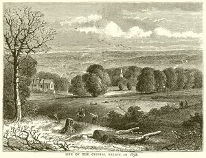 Platsen för Crystal Palace 1852 av English School