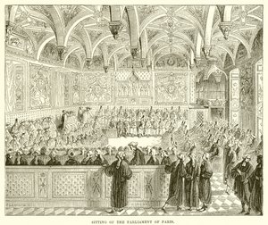 Sammanträde i Paris parlament av English School