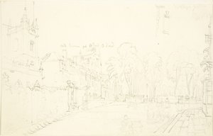 Sketch for College Green (penna på papper) av English School
