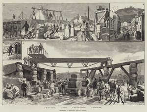 Skisser på Portland Convict Prison (gravyr) av English School