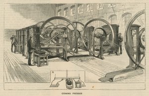 Skisser på Royal Mint, Tower Hill; myntpressar av English School