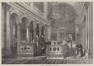 Skisser i Rom, St Clements basilika (gravyr) av English School
