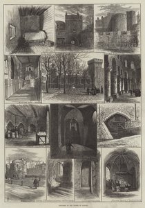 Skisser i Tower of London (gravyr) av English School
