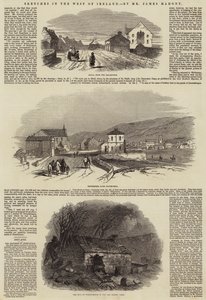 Skisser i västra Irland (gravyr) av English School