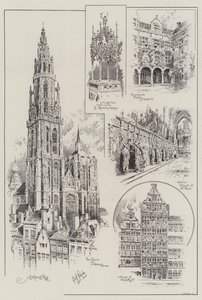 Skisser av Antwerpen (gravyr) av English School