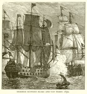 skärmytsling mellan Blake och Van Tromp, 1650 av English School