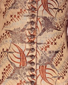 Väst med ärmar, ca 1705-15 (silke och brokad) av English School