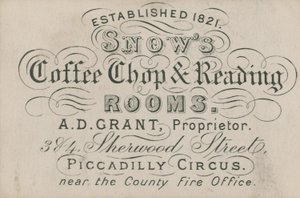 Snows Coffee Shop och läsrum av English School