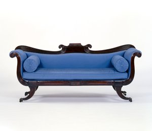 Soffa, ca 1830 (mahogny och siden) av English School