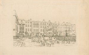 Soho Square, tittar västerut av English School