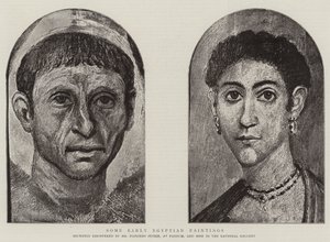 Några tidiga egyptiska målningar (gravyr) av English School